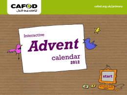 Advent calendar 2011 Primary Schools