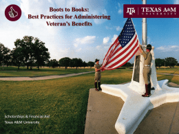 Veteran Services - Texas Association of Student Financial