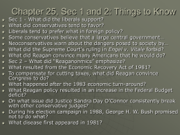 Chapter 25, Sec 1 and 2: Things to Know