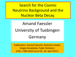 Search for the Cosmic Neutrino Background