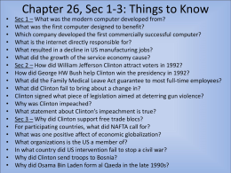 Chapter 26, Sec 1-3: Things to Know