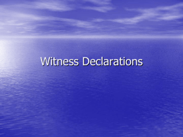 Witness Declarations - UC Hastings College of the Law