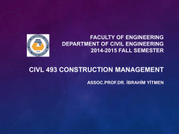 CONSTRUCTION CONTRACTS - Civil Engineering Department