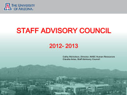 Training and Development - UA Staff Advisory Council