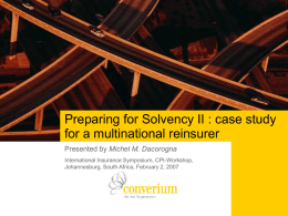 The Role of Reinsurance and Solvency