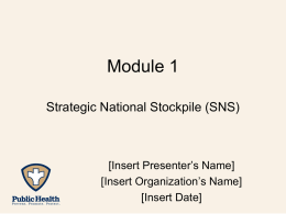 Strategic National Stockpile - Capital Area Public Health