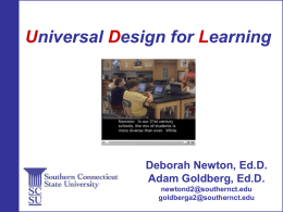 Universal Design for Learning - Southern Connecticut State