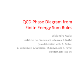 QCD Phase Diagram and Finite Energy Sum Rules