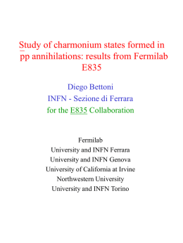 Study of charmonium states formed in pp annihilations