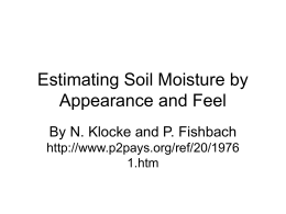 Estimating Soi Moisture by Appearance and Feel