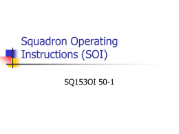 Squadron Operating Instructions (SOI)