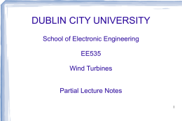 EE535 Wind Turbines - Dublin City University