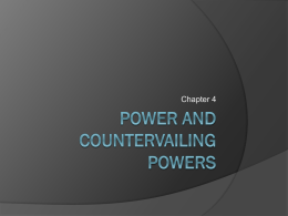 Power and countervailing powers