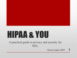 HIPAA & YOU