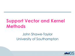 Support Vector and Kernel Methods