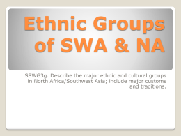 Ethnic Groups of SWA & NA