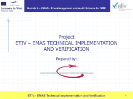 Module 4: EMAS - Eco-Management and Audit Scheme for SME