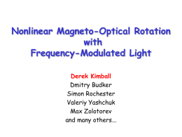 Nonlinear Magneto-Optical Rotation with Frequency