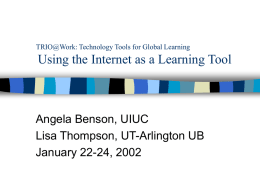 TRIO Technology Seminars: Online Learning