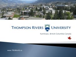 THOMPSON RIVERS UNIVERSITY - Centro Universitario Anglo