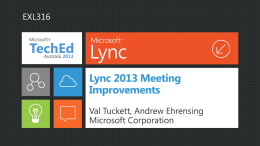 Lync 2013 Meeting Improvements