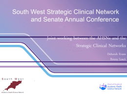 Collaboration between SCN and AHSN - Home