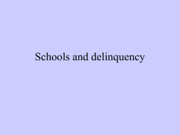 Schools and delinquency - Southeast Missouri State University