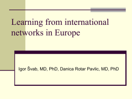 Role of academic primary care and research networks in Europe