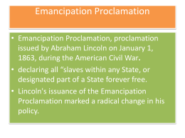 Emancipation Proclamation - Social studies for kids, US