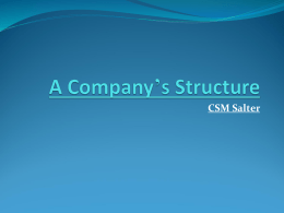 A company structure