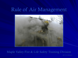 Rule of Air Management - Fire Training Tracker