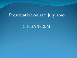 SGSY-NRLM-IEC. - Ministry of Rural Development