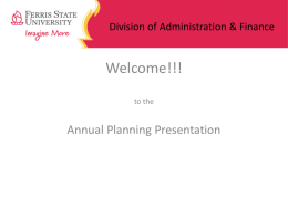 Welcome to the Division of Administration & Finanance