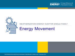 Energy Movement - Weatherization
