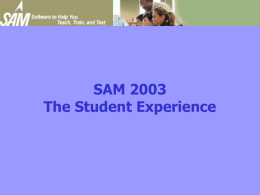 SAM XP Presentation