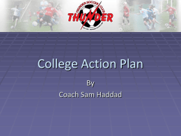 College Guidance - Thunder Soccer Club