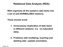 Relational Data Analysis (RDA)