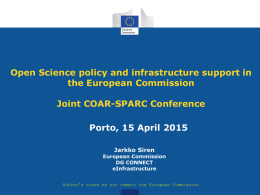 Porto, 15 April 2015 - Association of Research Libraries