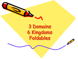 3 Domains 6 Kingdoms Foldables