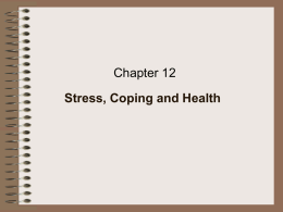 Chapter 12: Health Psychology