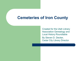 Cemeteries of Iron County - ULA -
