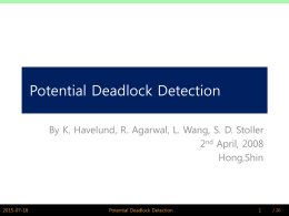 Potential Deadlock Detection - Welcome to Software Testing