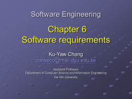 Software Engineering Chapter 6 Software requirements