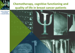 Chemotherapy, cognitive functioning and quality of life in