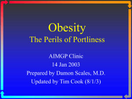Obesity The Perils of Portliness
