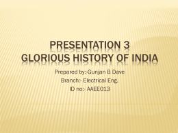 Presentation 3 Glorious History Of India
