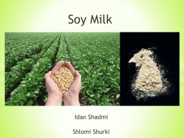 Soy Milk - Technion – Israel Institute of Technology