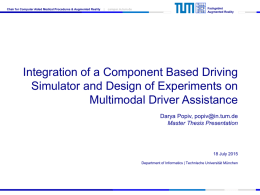 Integration of a Component Based Driving Simulator and