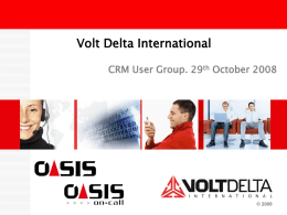 Volt Delta Solutions - Microsoft CRM User Group :: Home