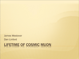 Lifetime of Cosmic Muon - University of Rochester
